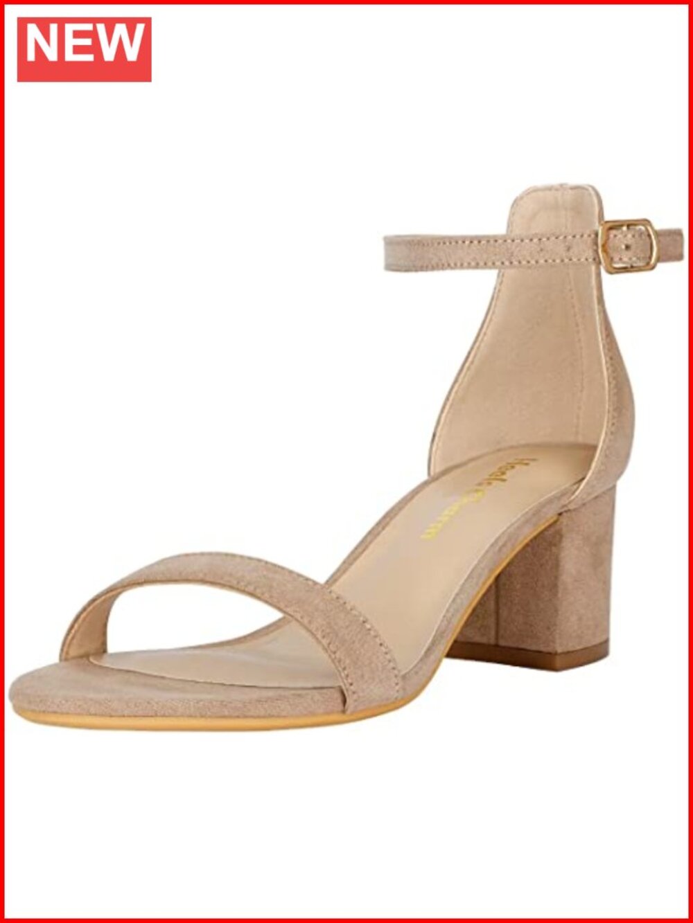Women's Strappy Chunky Block Low Heeled Sandals 2 Inch Open Toe Buckle Sandal